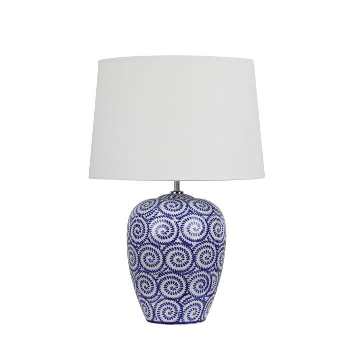 PIPPI Ivory and Blue Ceramic Table Lamp - OL98842