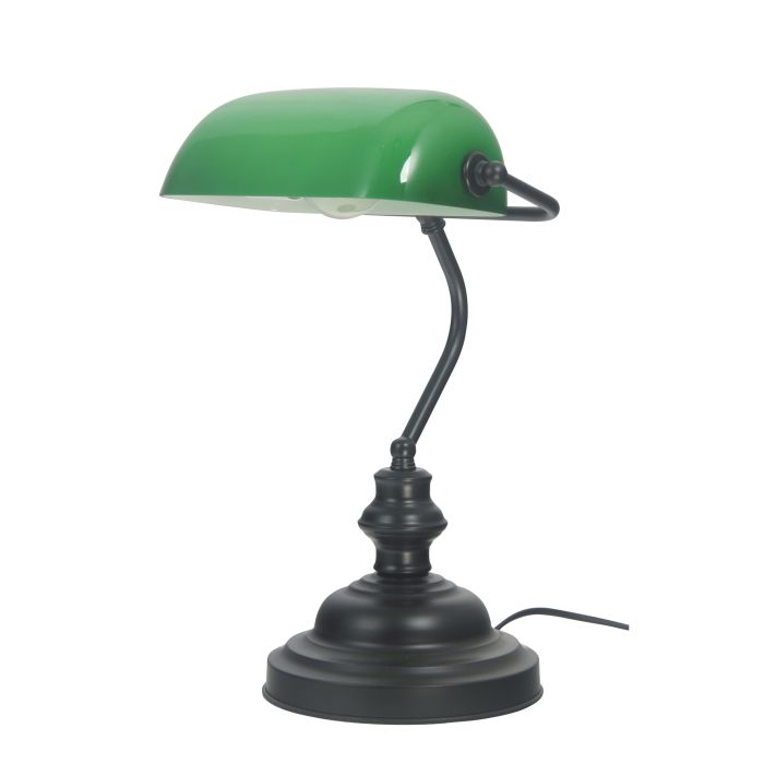 BANKERS LAMP BLACK / GREEN (switched) - OL99441BK