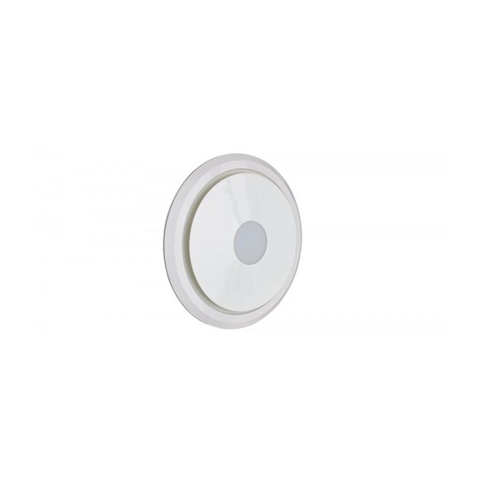 OLSON 200 UNIVERSAL- 240mm Cut-out, 125mm Outlet, Side Duct Exhaust Fan - Round White with 10W LED - OLSWURD-LED