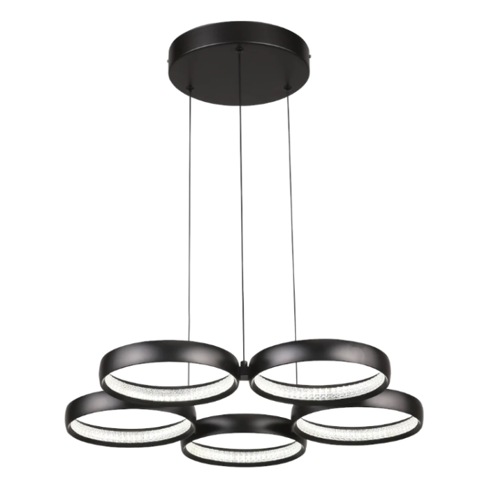 OLYM5PLEDBLK, 5 Light LED Pendant, Cougar Lighting, Olympus Series