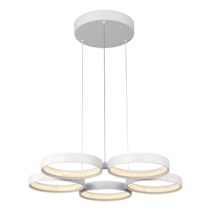 OLYM5PLEDWHT, 5 Light Pendant Light, Cougar Lighting, Olympus Series