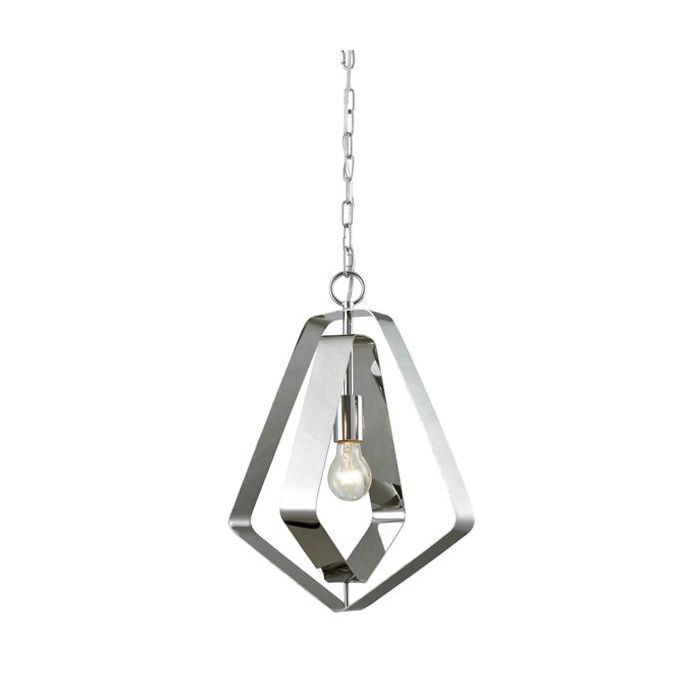 PENDANT ES (max 60W HAL) X 1 Polished Nickel Hardware ORBITA3 Cla Lighting