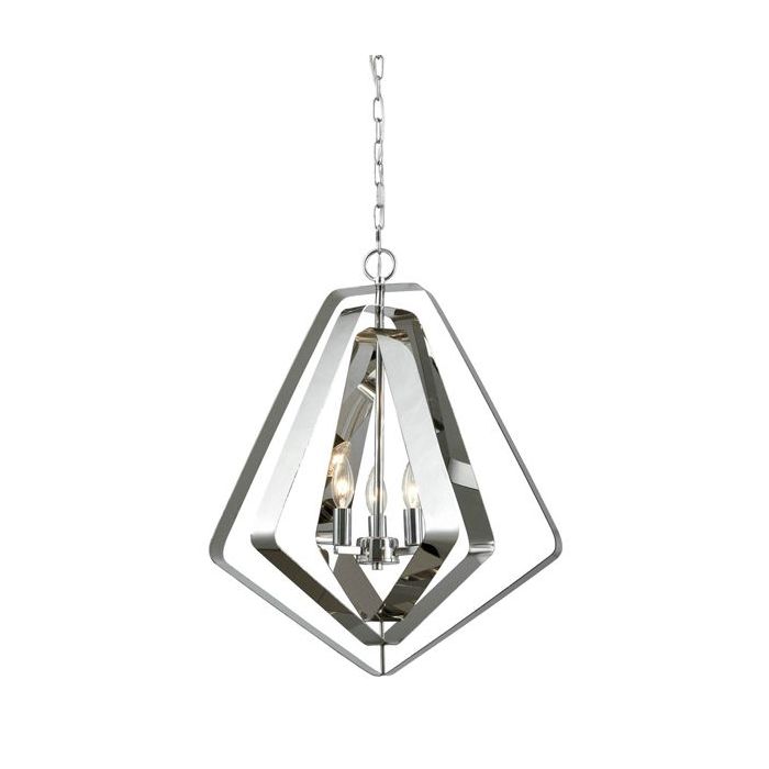 PENDANT SES X 3 Polished Nickel Hardware ORBITA4 Cla Lighting