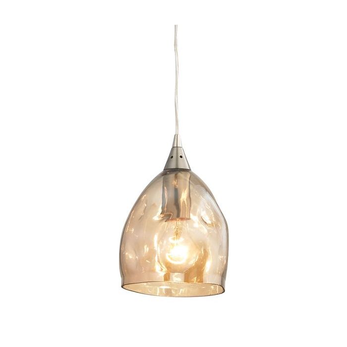 PENDANT ES 60W Chrome with Champagne Glass ELLIPSE  ORDITO1 Cla Lighting