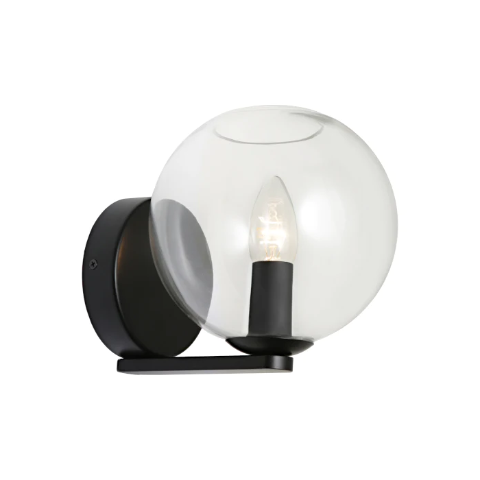 ORPH1WBLK, 1 Light Wall Light, Cougar Lighting, Orpheus Series