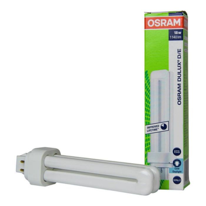 Osram Dulux D/E for electronic ballast, G24q-2, 18 Watt DULUXD/E18W/865