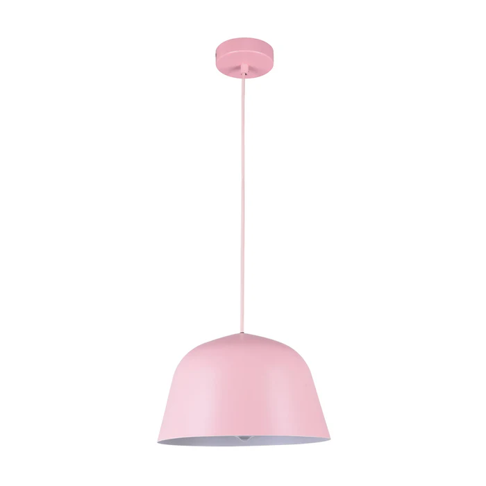 PENDANT ES 40W HAL Matte PNK Angled DOME PASTEL03A Cla Lighting