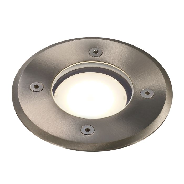 Pato Round Recessed light Stainless steel-83830034