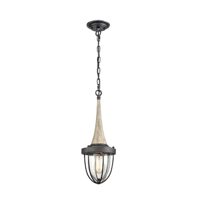 PENDANT ES X 1 Weathered Charcoal Hardware PENDOLO1 Cla lighting