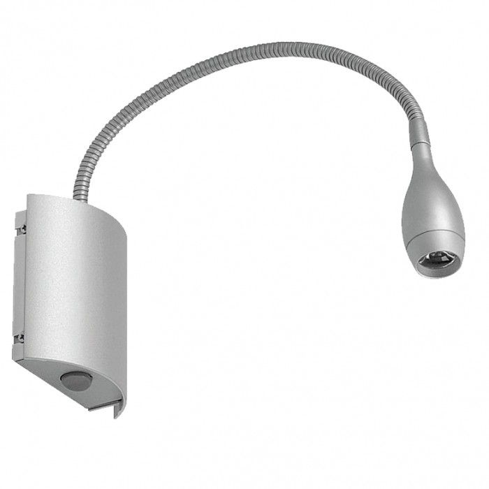 Flexible Arm LED Bedside Light Silver/Gray 3W PF418-SI Superlux