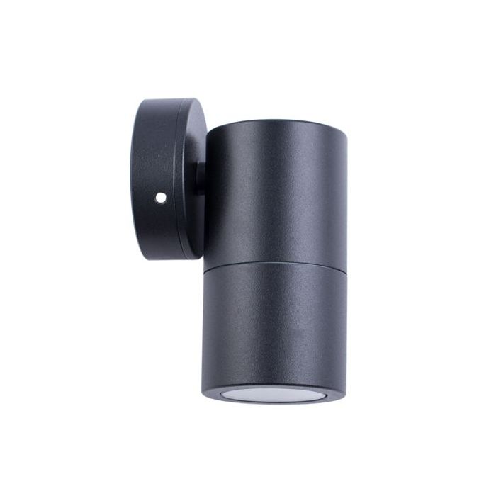 MR16 12V Exterior Single Fixed Wall Pillar Light Black IP65 - PM1FBL