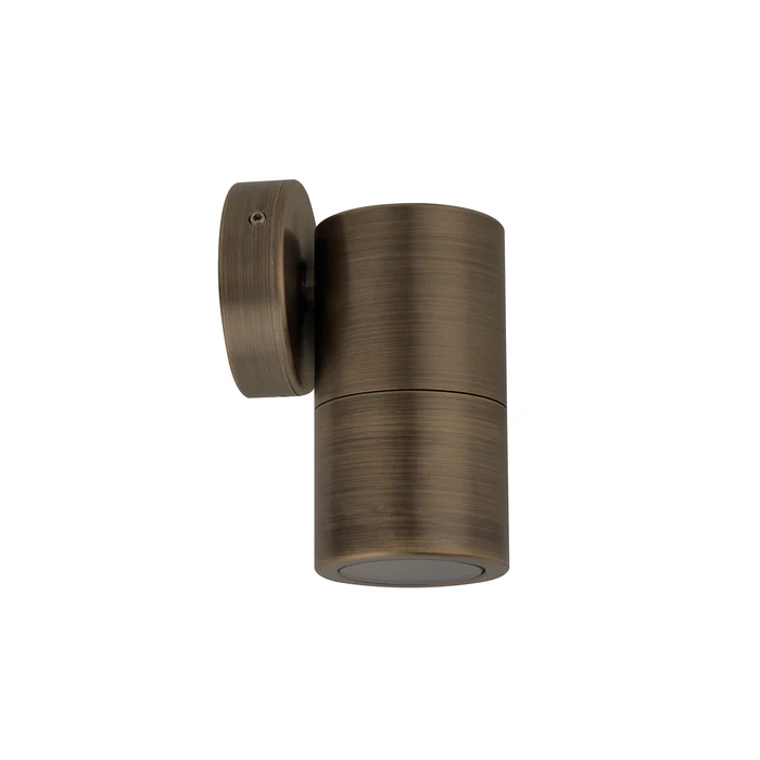 WALL MR16 (Max 20W HAL) 12V PILLAR S/FIX ANTIQUE BRASS PM1FBR CLA Lighting