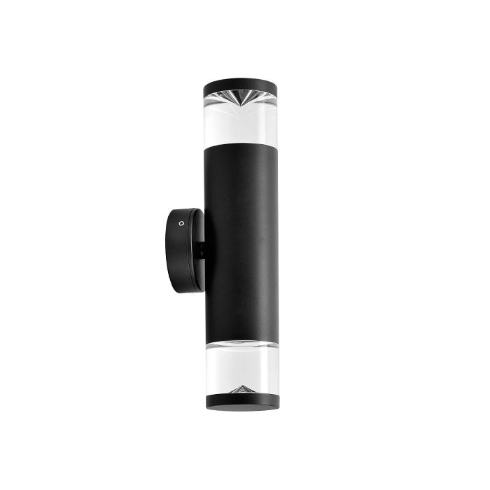 WALL GU10 X 2 (Max 35W HAL) PILLAR UP/DN BLK PHARE01G CLA Lighting