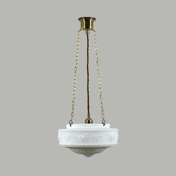 Standard 3 Chain Pendant - Senator 11" Opal Matt / Polished Brass