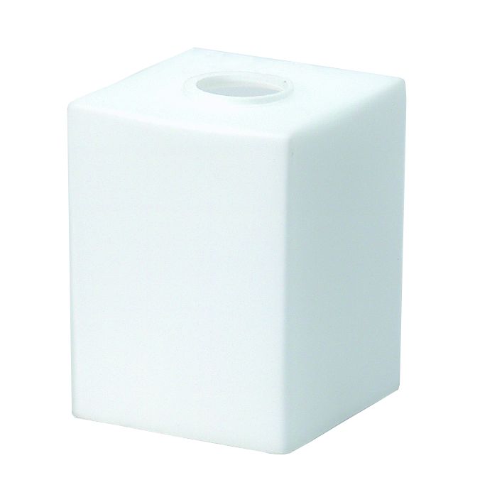 Opal Small Square Glass Shade White Q630 Superlux