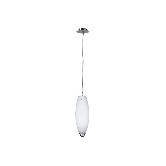 GU10 Tear Drop Euro Glass Pendants Chrome, White 35W QH4097-WH Superlux