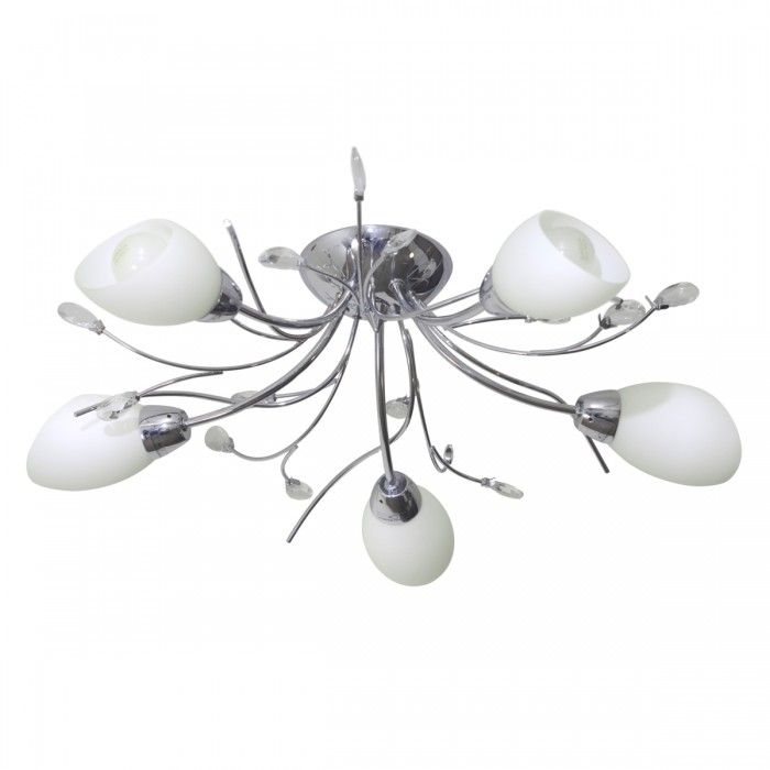 Tulip 5 Light Ceiling Mount Light Chrome 40W R1765-5C-CH Superlux