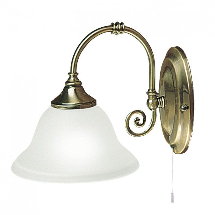 Heritage Single Decorative Wall Light Brass 60W R9351-1B-AB Superlux