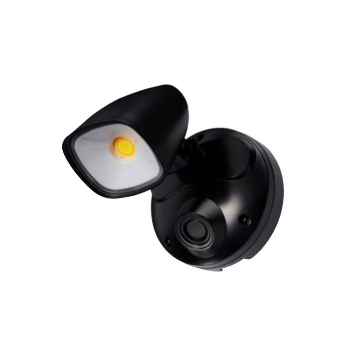 Ranger Single Spot LED Outdoor Flood Light 12w Tricolour Matt Black - MLXR3451M