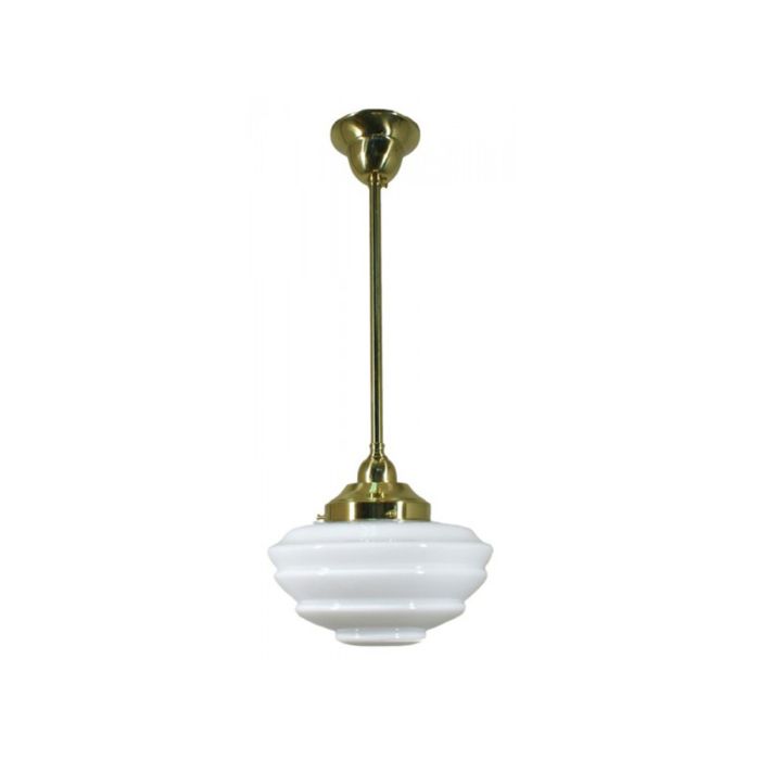 Standard 1/2" 1 Light Rod Set Pendant - Cannes - Polished Brass