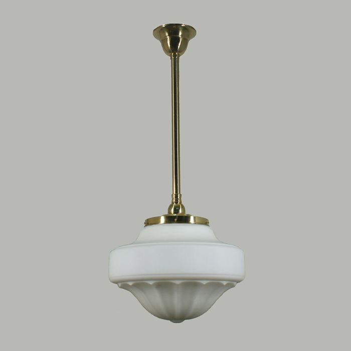 Standard 1 Light 3/4" Rod Set Pendant - 13" Derby / Polished Brass