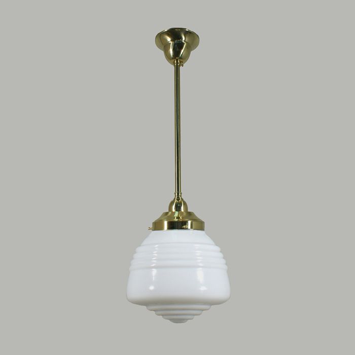 Standard 1/2" 1 Light Rod Set Pendant - Domec - Polished Brass