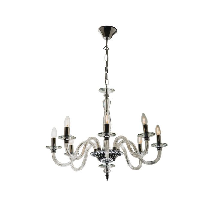 Rosa 8 LT Pendant (CE3138) Crystal with Chrome MERCATOR LIGHTING