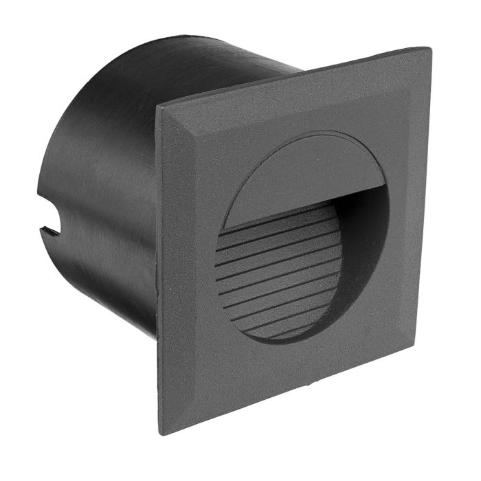 LACHLAN ALUMINIUM LED SQUARE STEP LIGHT CHARCOAL-19696/51