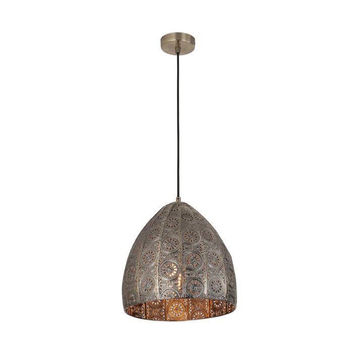 SARI Ellipse Aged Brass Steel Ombre Pendant Light SARI1