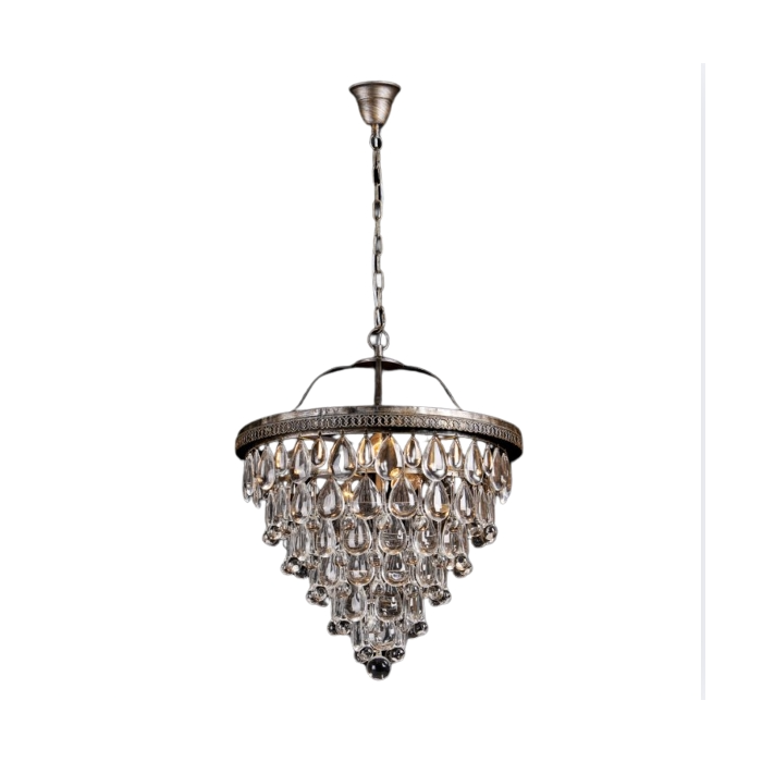 Cascade 6 Light Crystal Chandelier Bronze 1000095