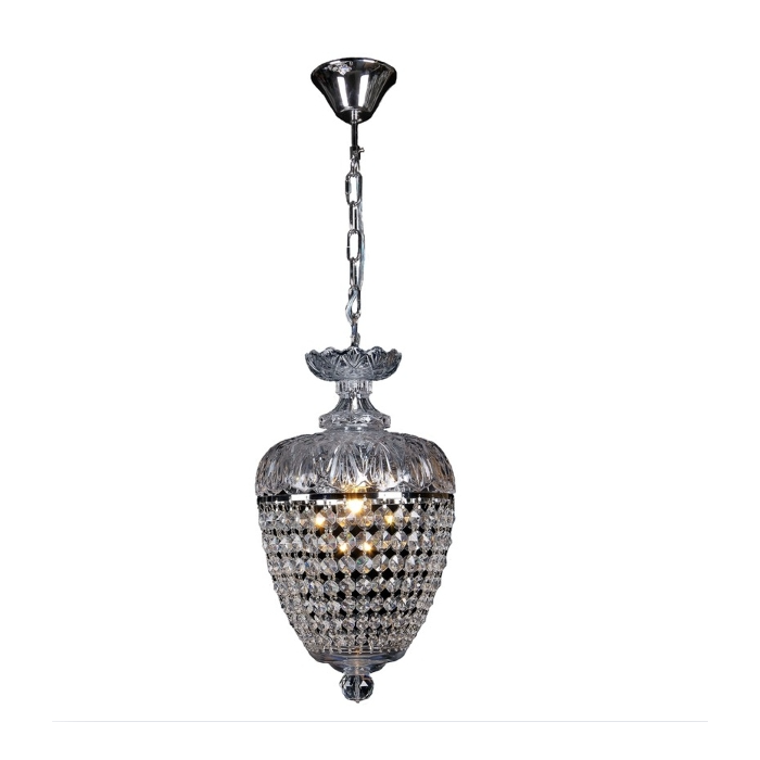 Chopin Crystal Basket Pendant Light in Chrome 1000110