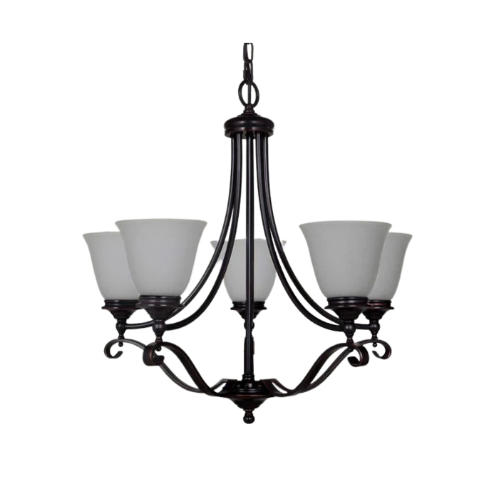 Dallas 5 Light 5 Arm Pendant Light, Bronze 1000127