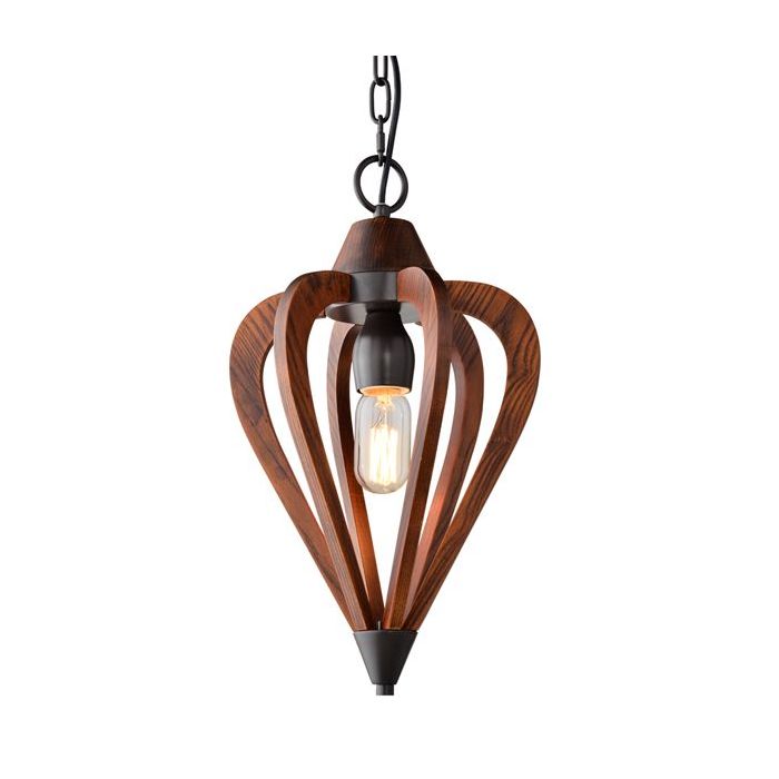  Pendent ES 60W Tuscan Coffee Cherry Wood SENORITA1 Cla Lighting