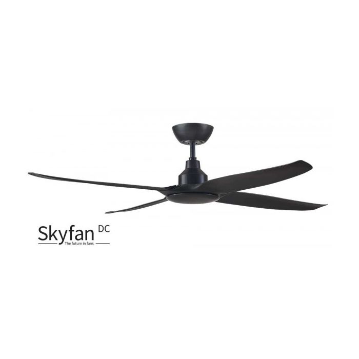 SKYFAN 4 - 56"/1400mm Glass Fibre Composite 4 Blade DC Ceiling Fan - Black - Indoor/Covered Outdoor - SKY1404BL