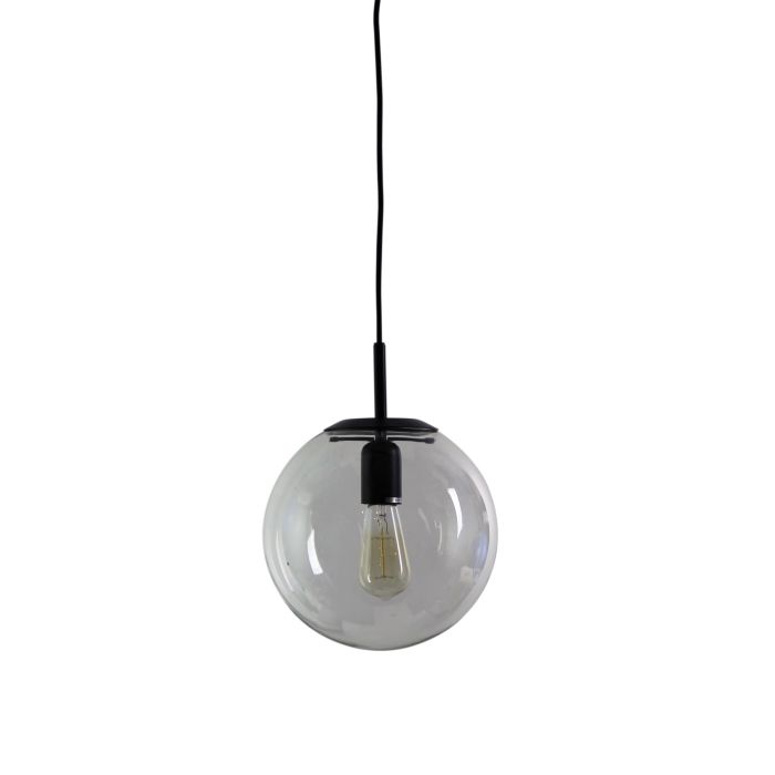 NEWTON.25 Black Matt Black and Clear Glass Pendant - SL64425BK