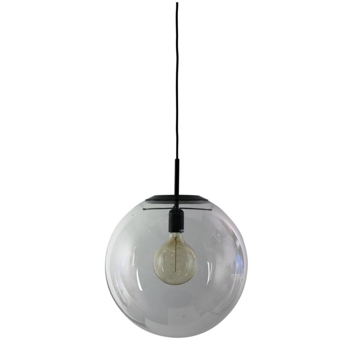 NEWTON.40 Black Matt Black and Clear Glass Pendant - SL64440BK