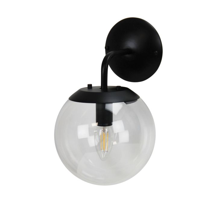 NEWTON WALL LIGHT Black Black and Clear Glass - SL64451BK