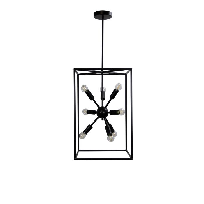 GEORGETOWN.35 Designer Box Pendant with Exposed Globes - SL64813BK