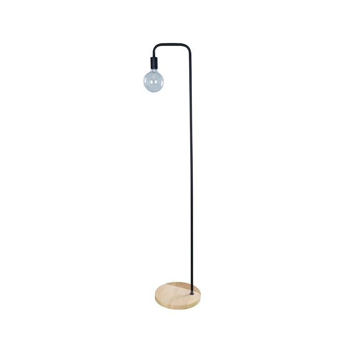  SLIM CLA LIGHTING FLOOR LAMP DIMM ES 45W BLONDE WOOD/BLK H1610mm x 300mm SLIM-F2