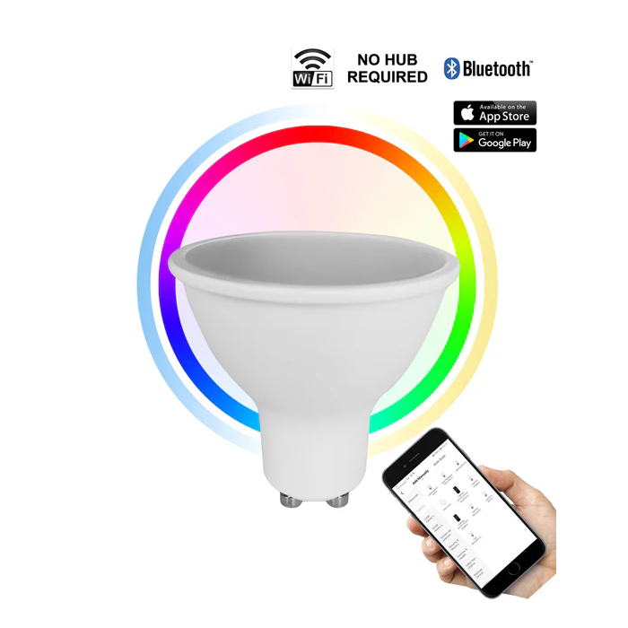 LED Smart Dimmable RGB+Tri-CCT GU10 Globe SMTGU101