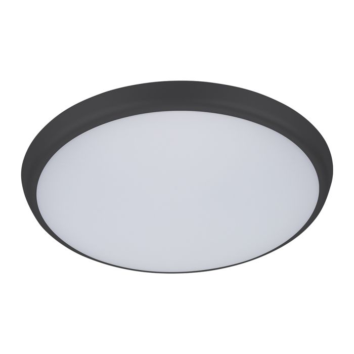 Solar 25 Watt Slimline Dimmable Round LED Ceiling Light Black / Tri Colour - 20941	