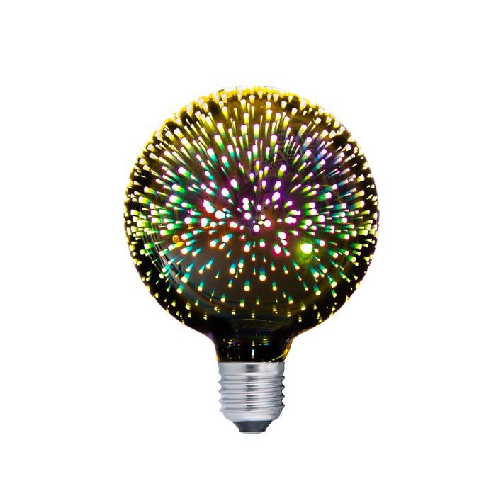 GLOBE LED Firework Effect ES G125 4W Multi Coloured 330D (50 Lumens) WTY 3YR SPECTRA04