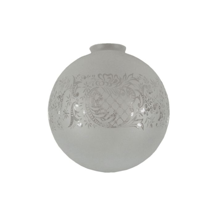 8" Sheffield Sphere Glass - French Etched