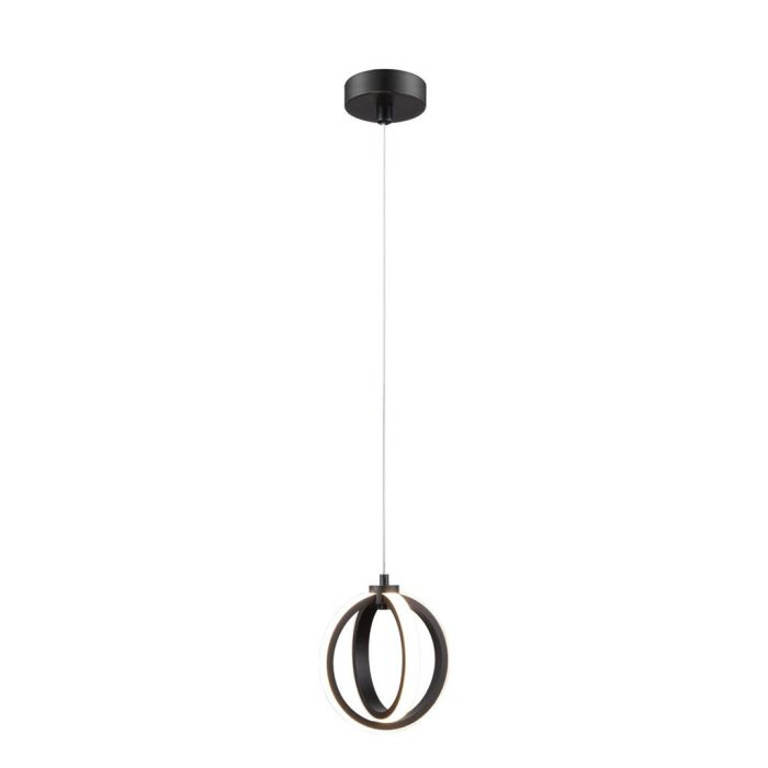 SPIN-PDT 12W LED TWIN RING PENDANT D170MM TRIO BLACK 22726