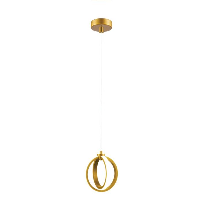 SPIN-PDT 12W LED TWIN RING PENDANT D170MM TRIO SATIN BRASS 22727