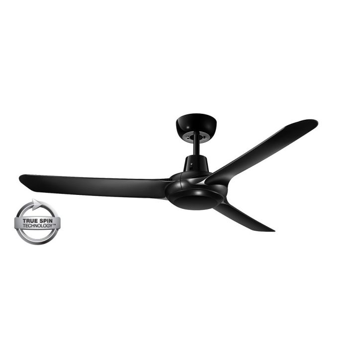 SPYDA - 50"/1250mm Fully Moulded PC Composite 3 Blade Ceiling Fan in Matte Black - Indoor/Outdoor/Coastal SPY1253NBL Ventair