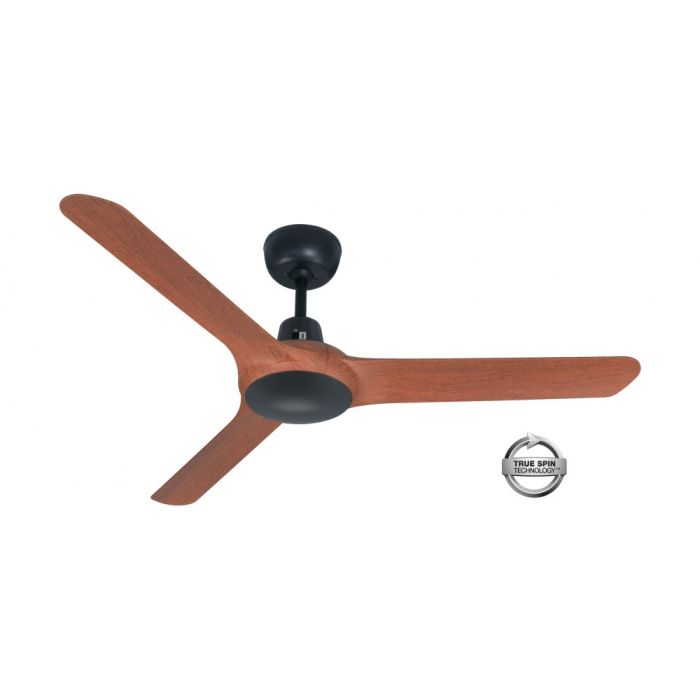 SPYDA - 50"/1250mm Fully Moulded PC Composite 3 Blade Ceiling Fan in Teak - Indoor/Outdoor/Coastal SPY1253NTK Ventair