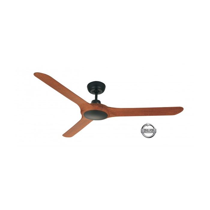 SPYDA - 62"/1570mm Fully Moulded PC Composite 3 Blade Ceiling Fan in Teak - Indoor/Outdoor/Coastal (not light adaptable)  - SPY1573NTK