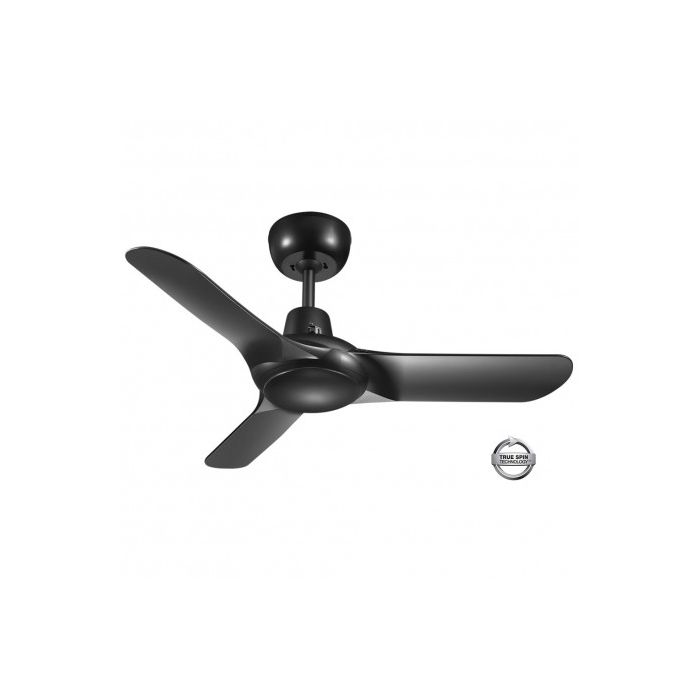 SPYDA - 900mm Fully Moulded PC Composite 3 Blade Ceiling Fan in Matte Black - Indoor/Outdoor/Coastal SPY903NBL