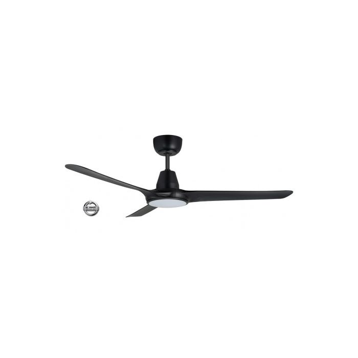 SPYDA EC 1250mm Precision Moulded Thermoplastic Alloyed 3 Blade Ceiling Fan with remote control include SPYEC1253BL-L